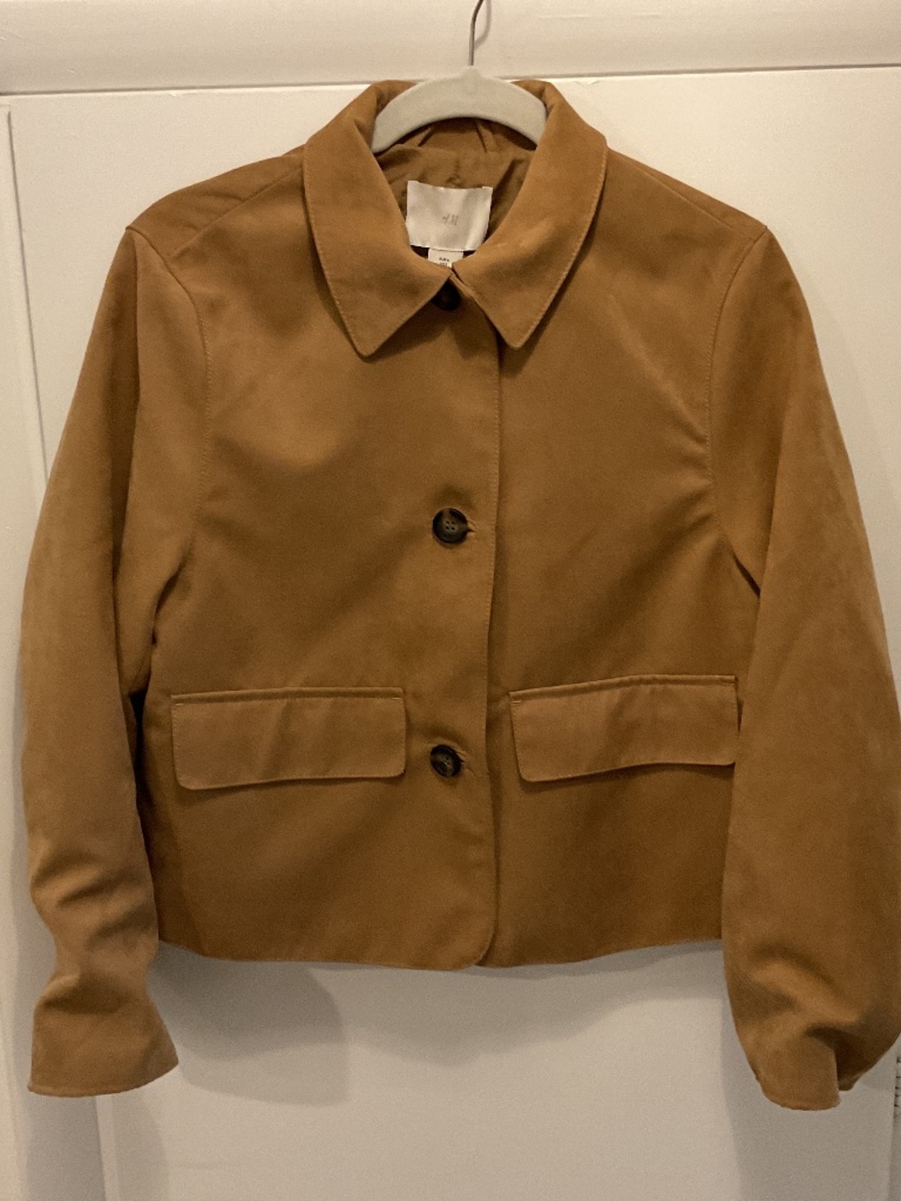 H and M, size small, faux suede tan jacket